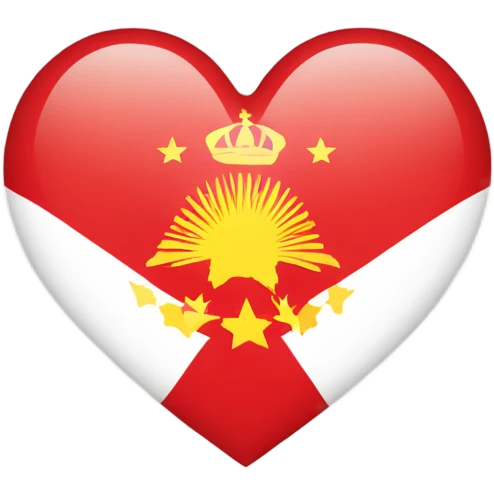 Make me montenegro flag in shape of heart emoji