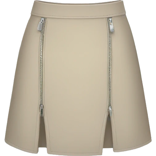 skirt with zip emoji