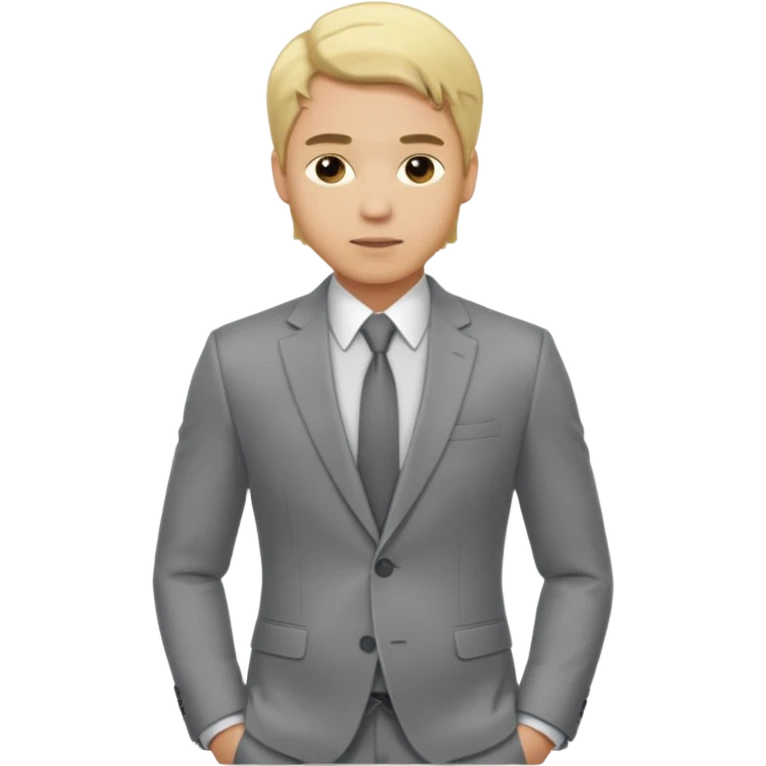 BLONDE HAIR LIGHT SKIN MAN FULL BODY BOSS emoji