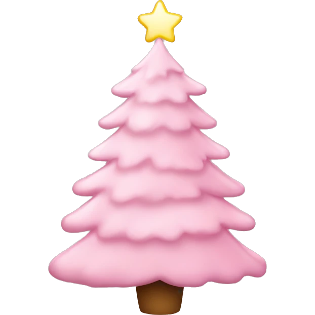 Light pink Christmas tree emoji