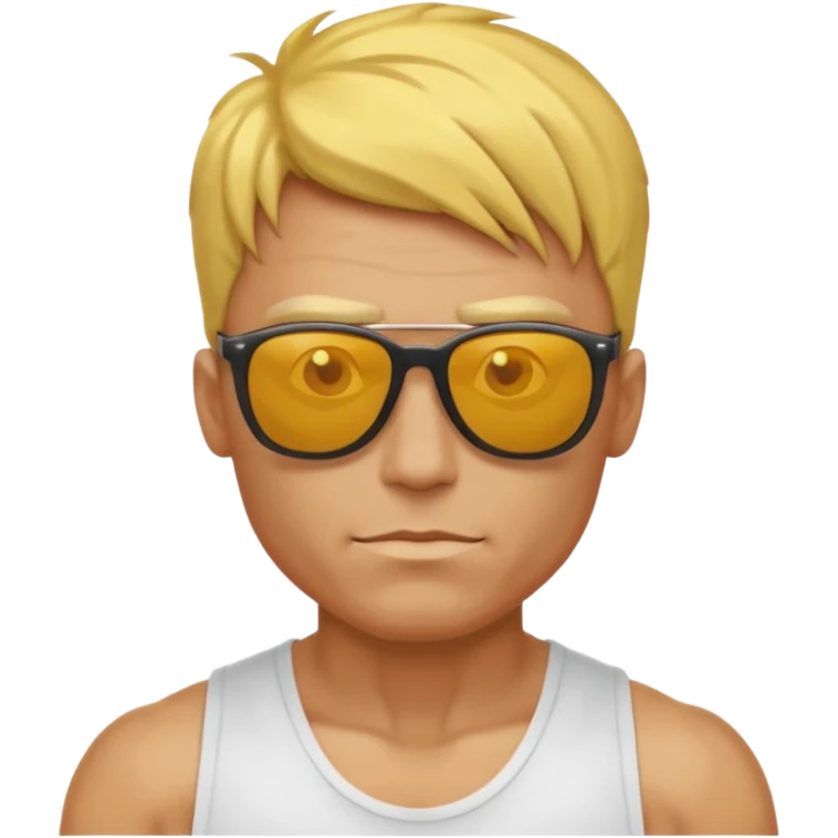 Male core muscles yellow default skin and hair emoji