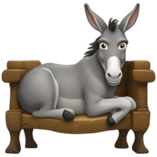 Donkey on trone emoji