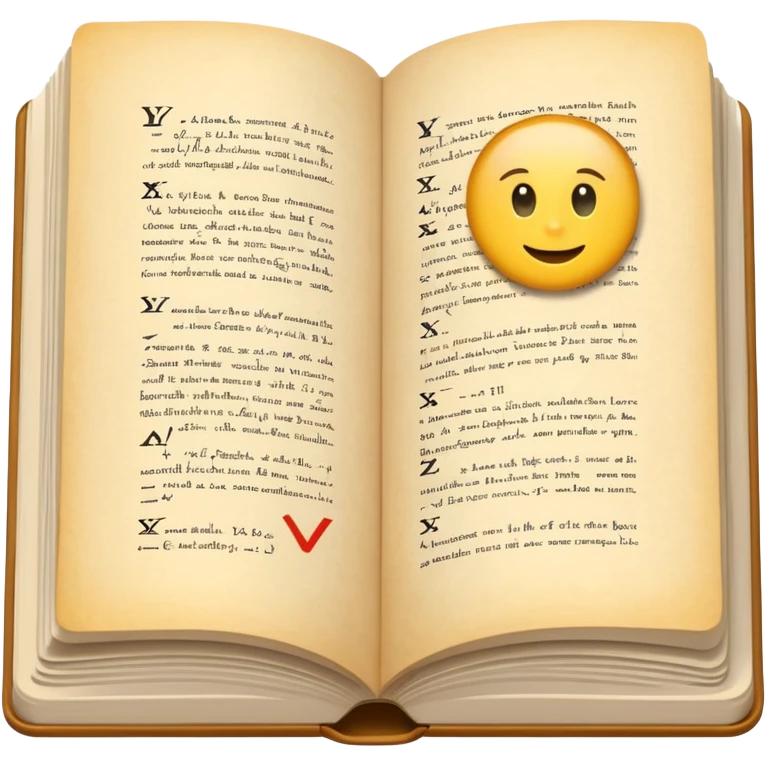 open textbook with formula y = x² emoji