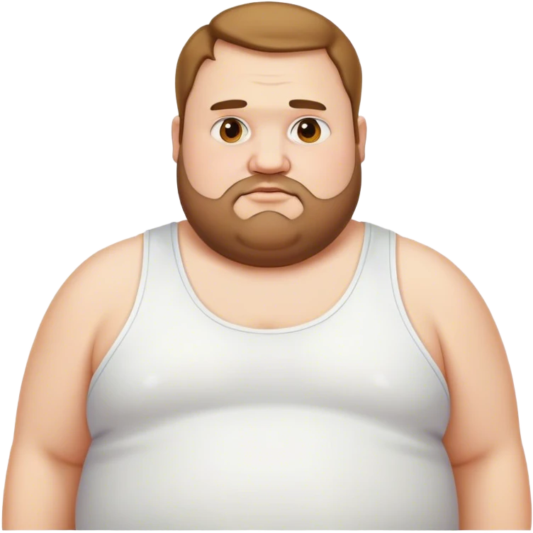 Fat guy in white tank top emoji