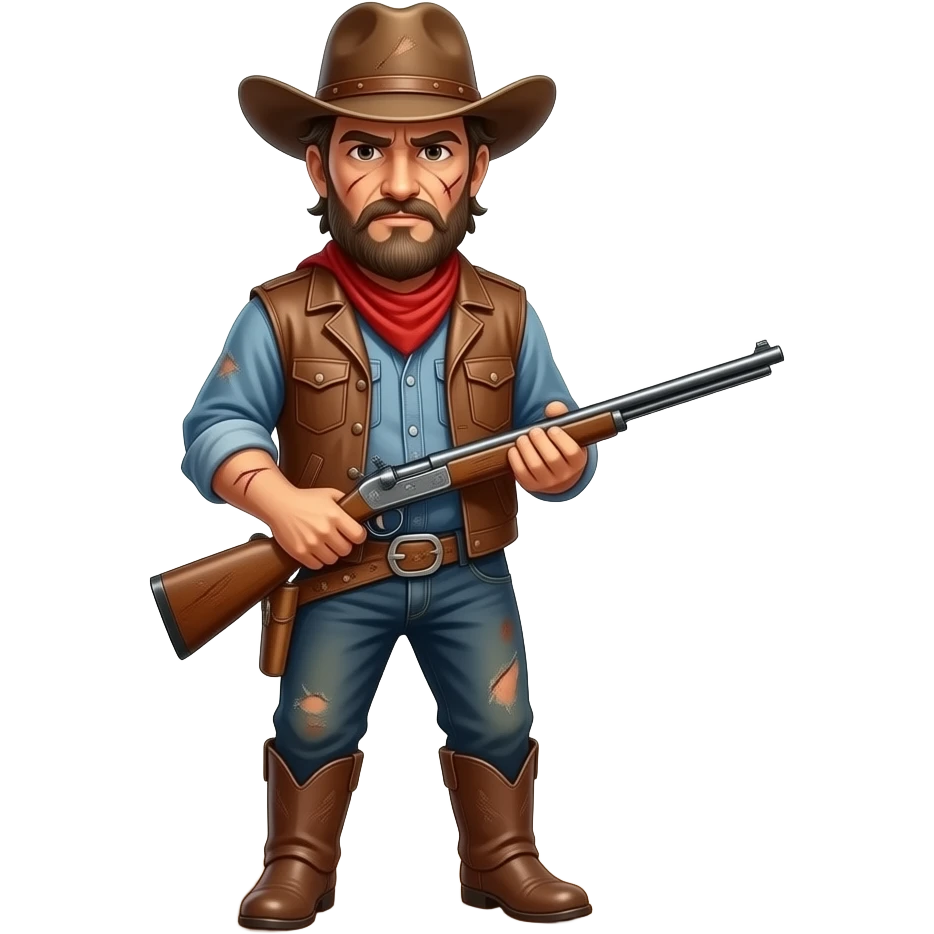 Wanted Cowboy hunter Poster emoji