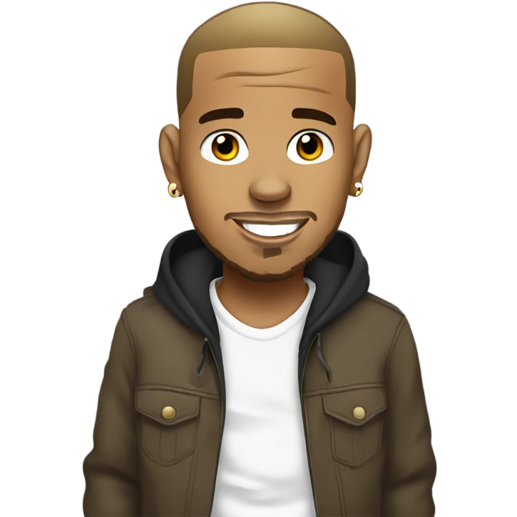 Cartoon Chris Brown  emoji