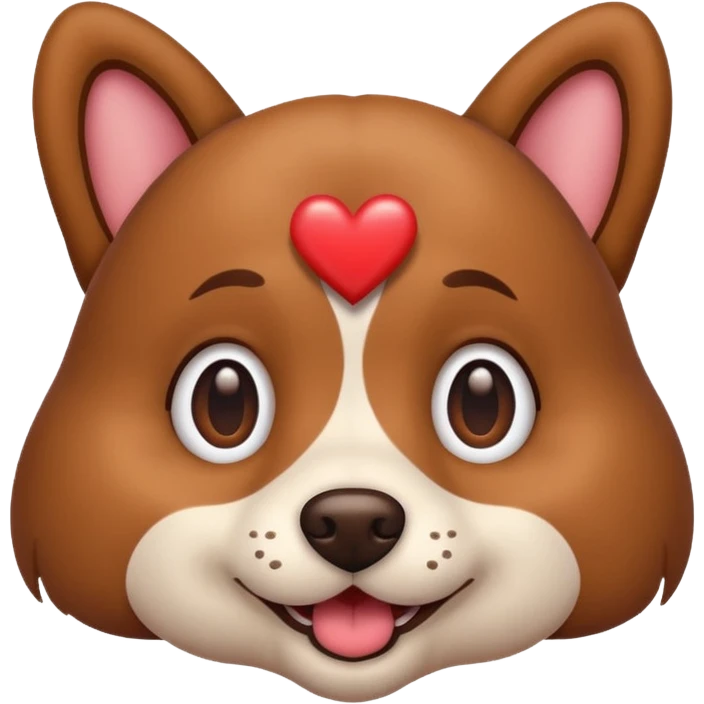 Dog with heart eyes emoji
