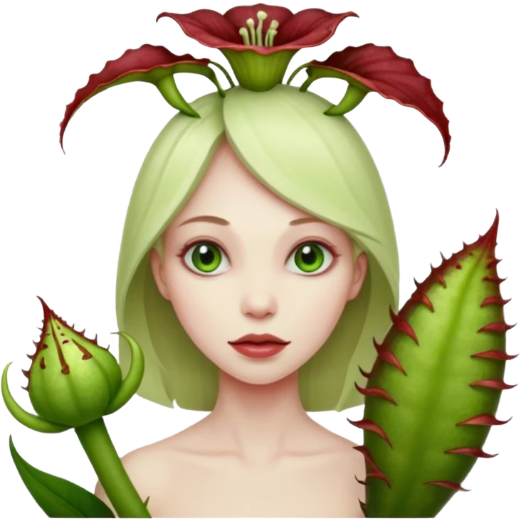 Mujer planta carnivora emoji