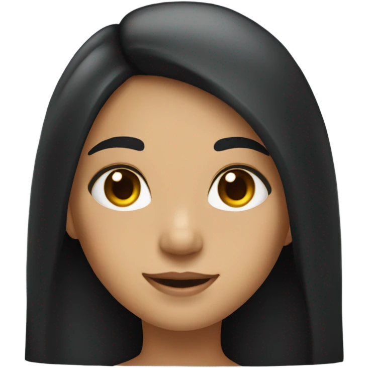 A girl with black hair emoji