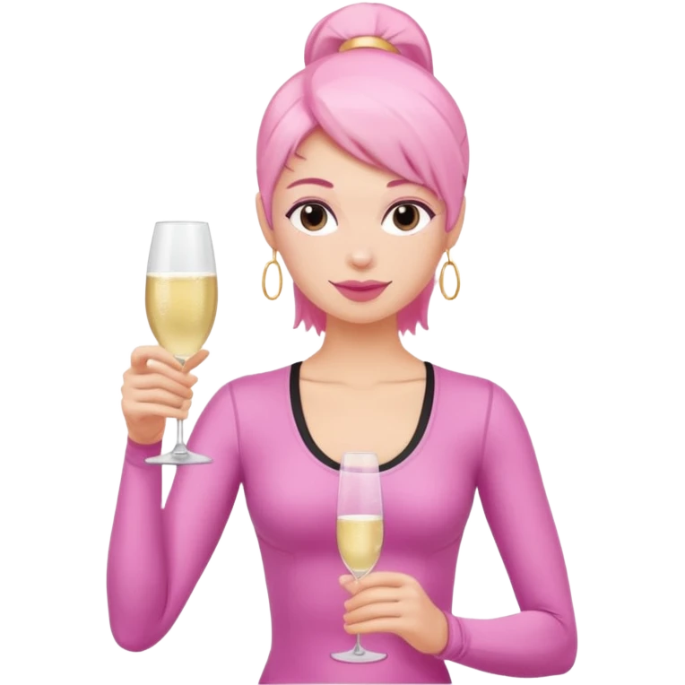 pink pilates prosecco emoji