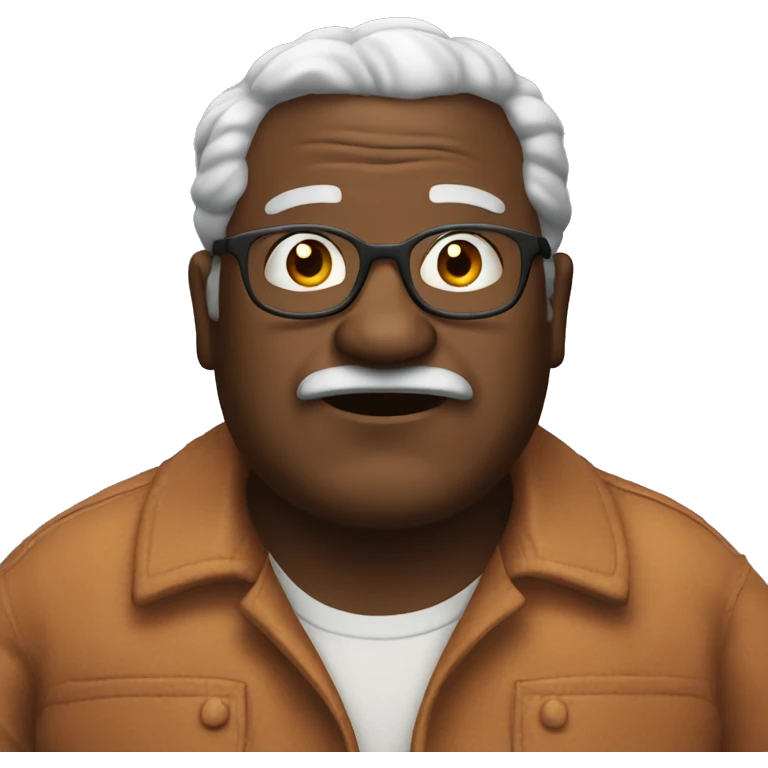 Fat black grandpa on  emoji