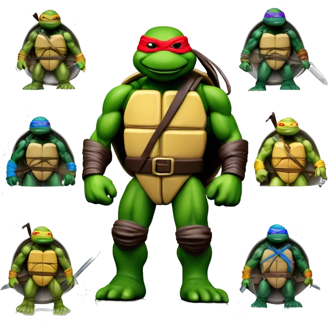 Teenage Mutant Ninja Turtles Action Figures: Iconic-style Candid Likeness 1990’s Toy emoji