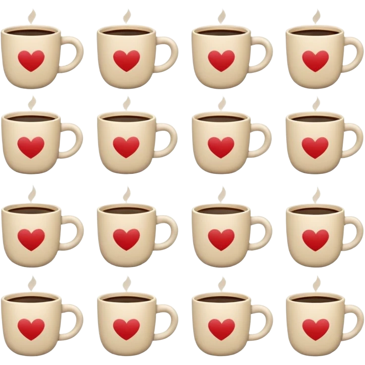 Minimalist icon set designed for social media, clean flat design, soft neutral color palette (#102b1f #ffbdc5 #4d0011 #ffffff #ffd9d9), simple coffe, smooth lines, modern and elegant style, cons grils, consistent stroke width, aesthetic and cohesive. emoji