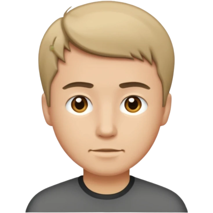 man with short hair medium tone emoji