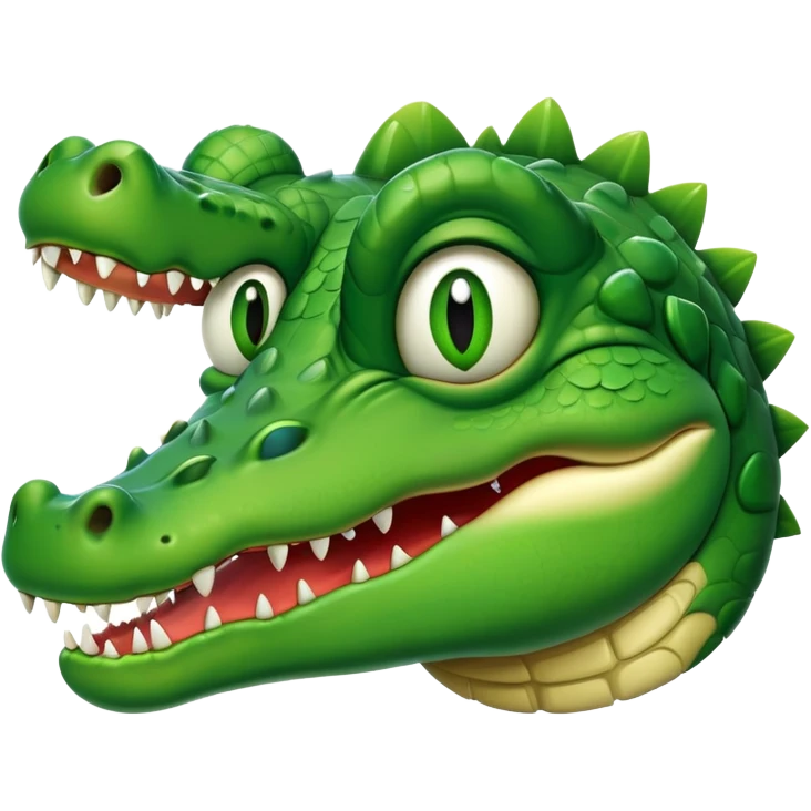 drunk crocodile with dizzy eyes emoji