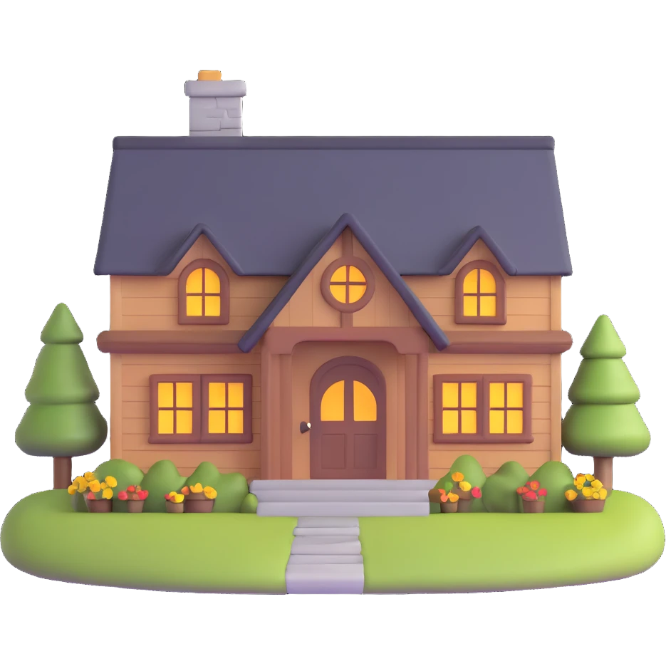 cozy cottage home emoji