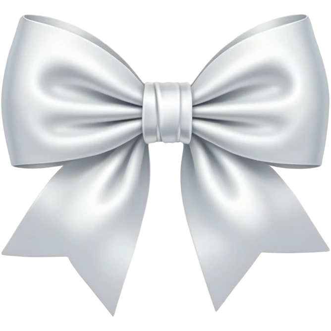 a white bow  emoji