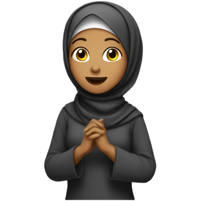 girl wearing hijab singing  emoji