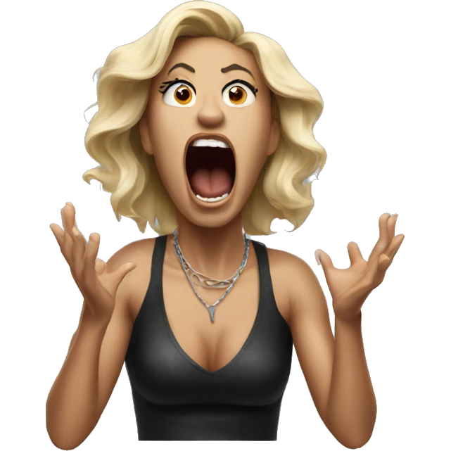 singer screaming emoji