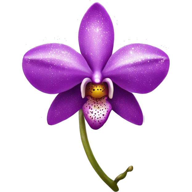 Purple orchid with sparkles  emoji