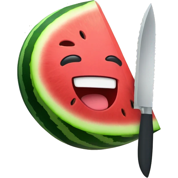 watermelon with knif emoji