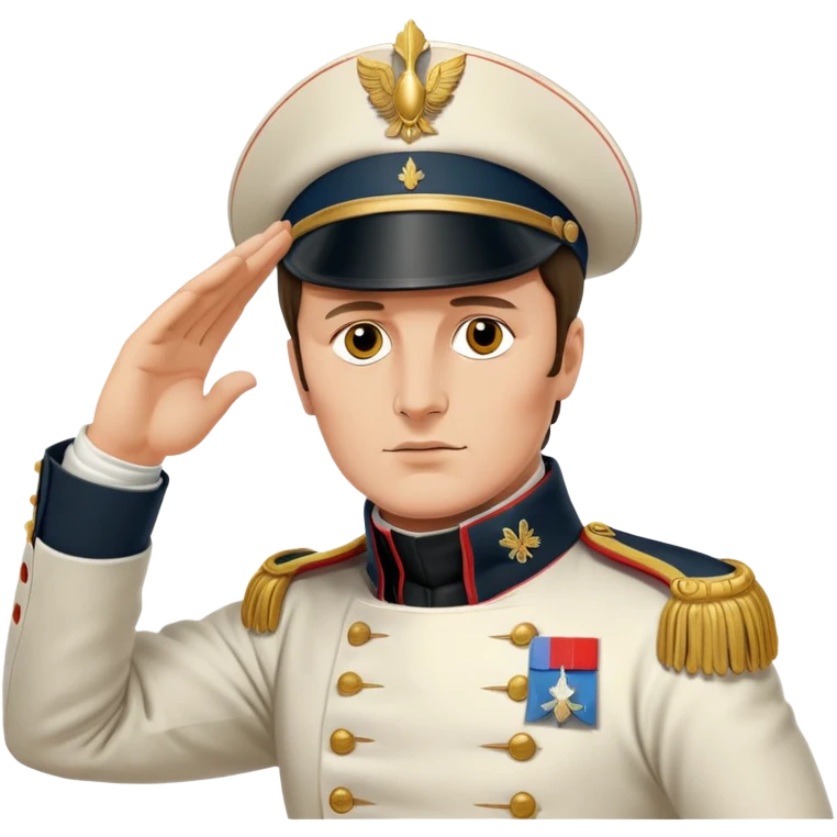 Napoleon Bonaparte saluting his soldiers emoji