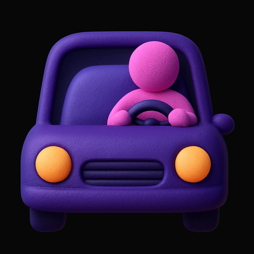 person driving a car emoji