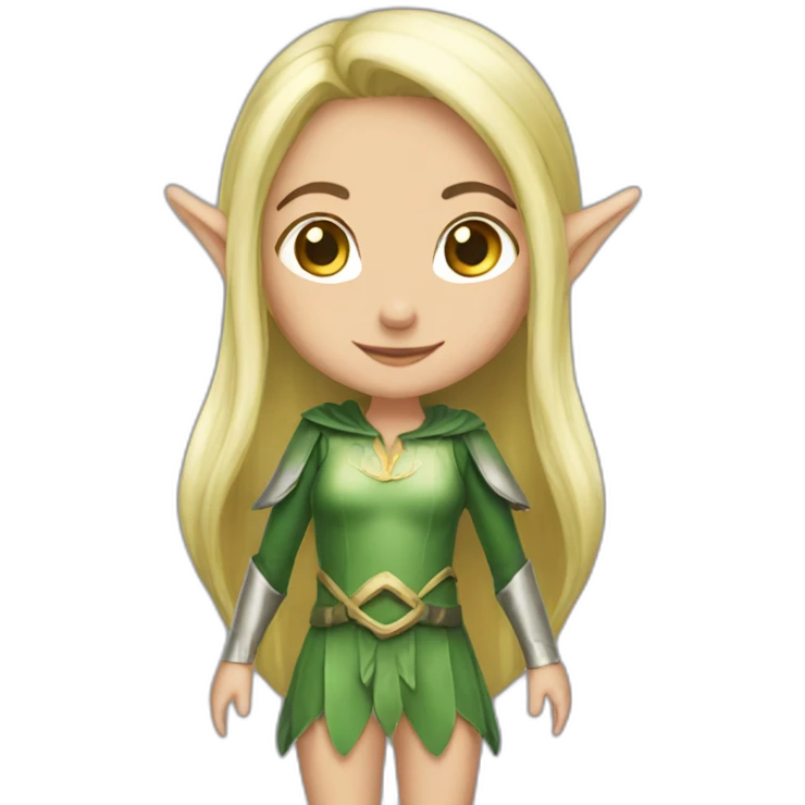 metalic-shy-elf-girl emoji