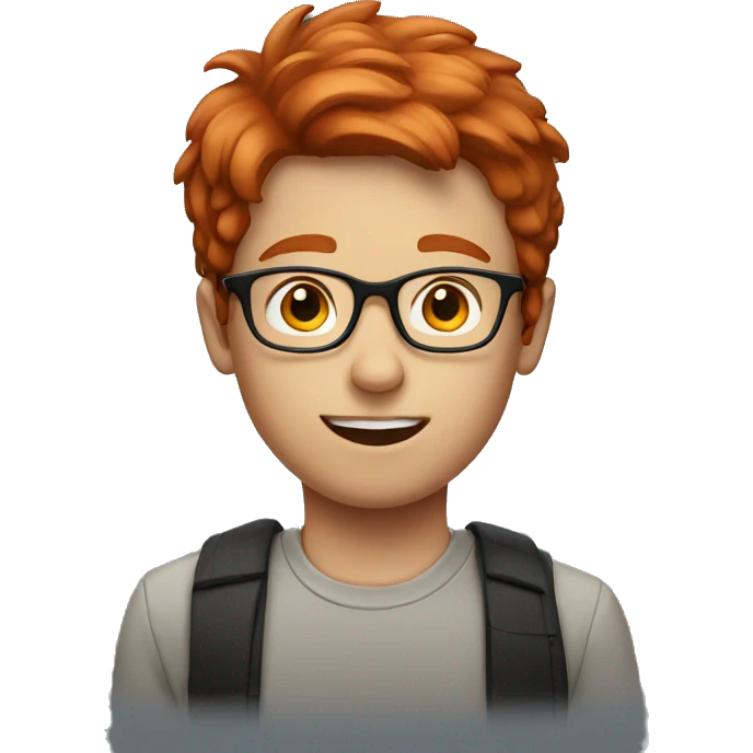 red-haired boy with glasses emoji