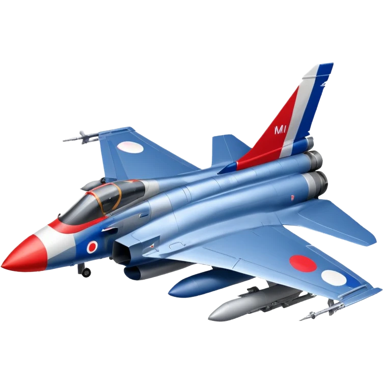 the french mirage fighter jet with the french flag behind it emoji