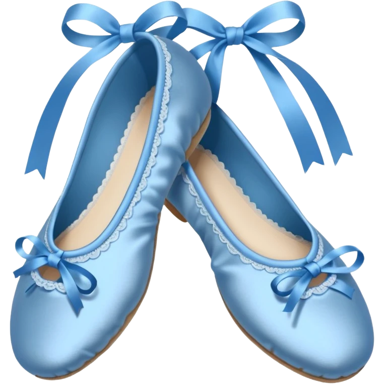 blue ballet shoes with laces emoji