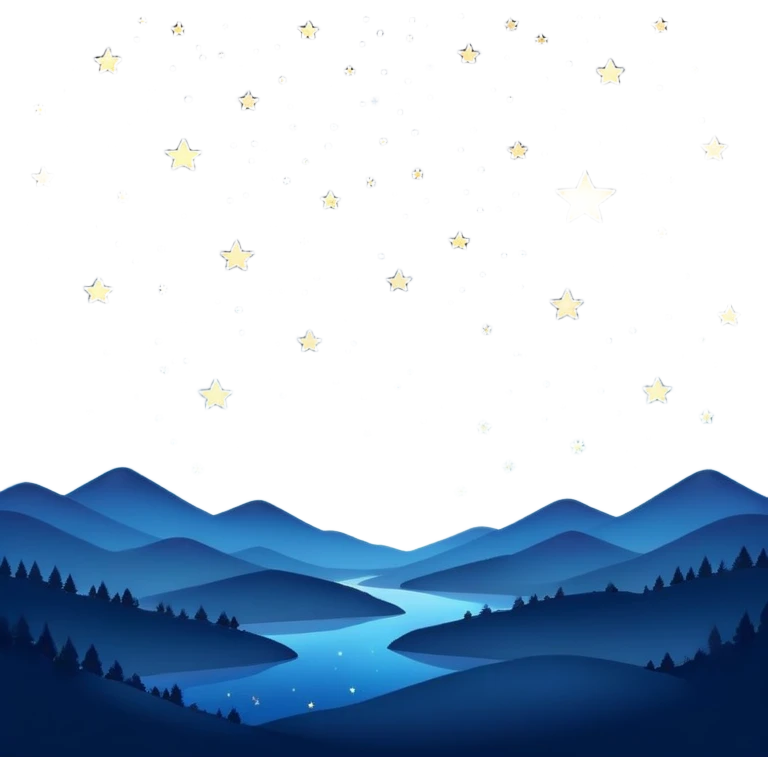 peaceful night sky with stars emoji