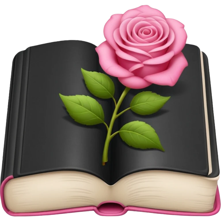 Una biblia con un moñito y sea rosa bajito emoji