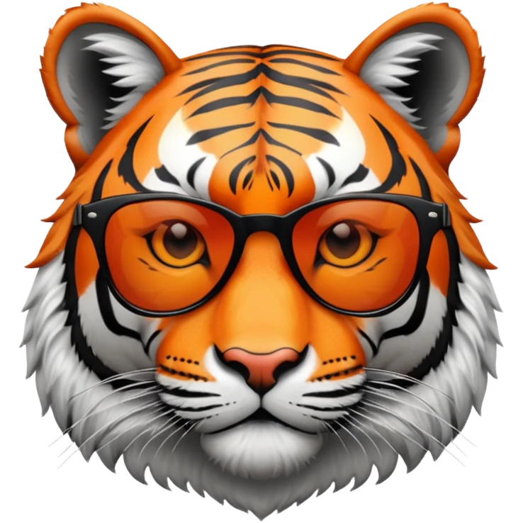tiger head with dark sunglasses emoji