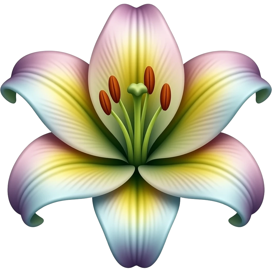 Rainbow lily flower emoji