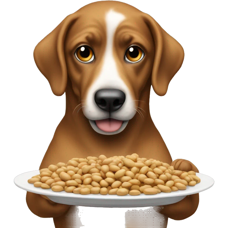 dog dj eating beans ontoast emoji