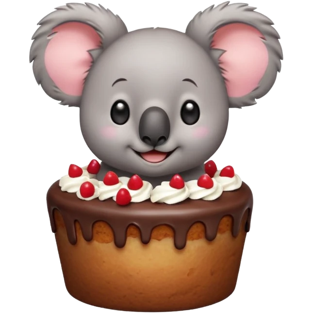 Koala cake emoji