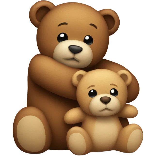 Teddy hugging another teddy emoji