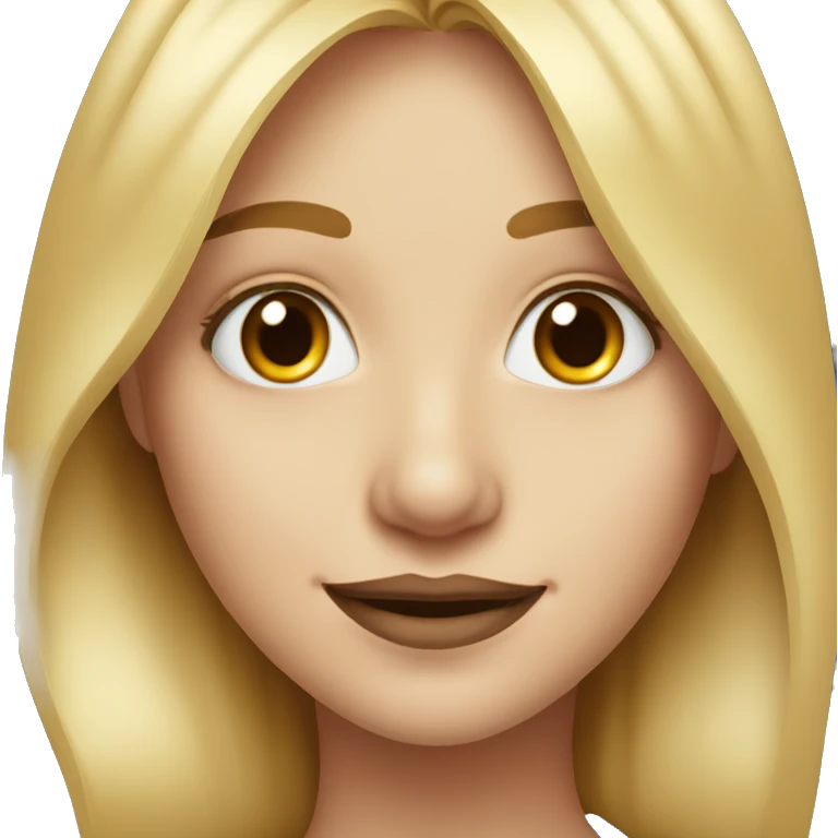 smiling blonde girl portrait with mole on upper lip emoji