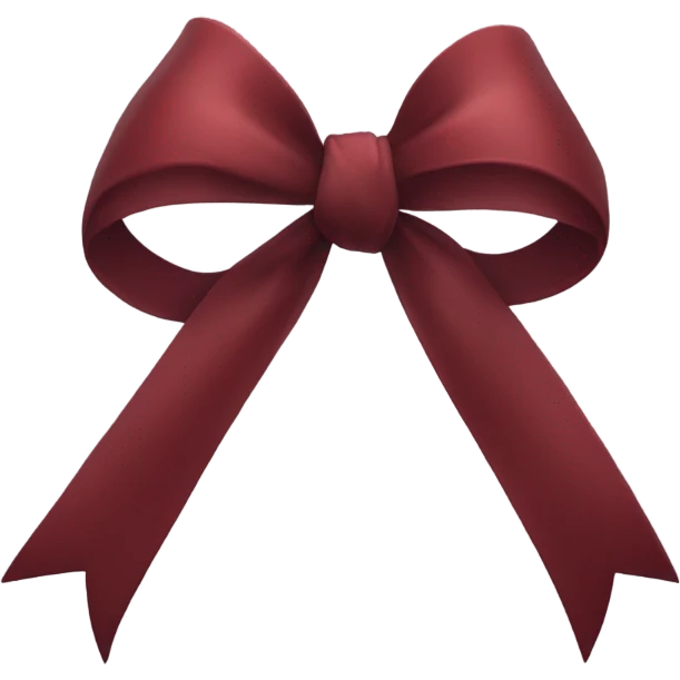 dark red bow emoji