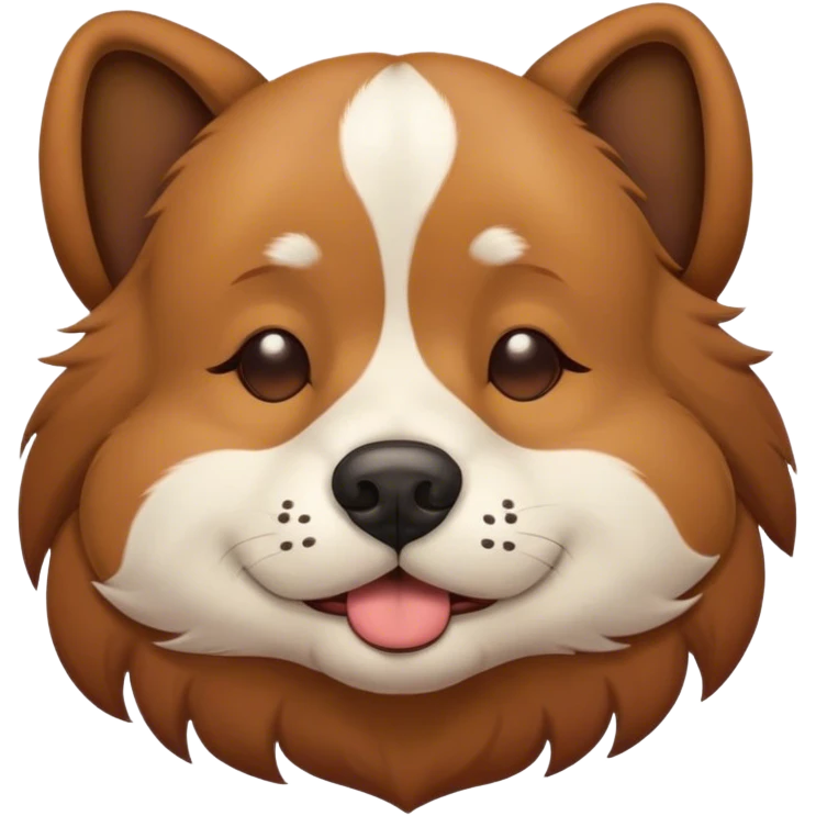 Dog with eyes closed and mouth closed emoji