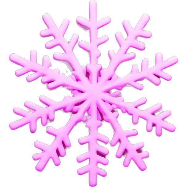 Pink snowflake  emoji
