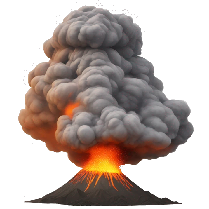 erupting volcano turkey emoji
