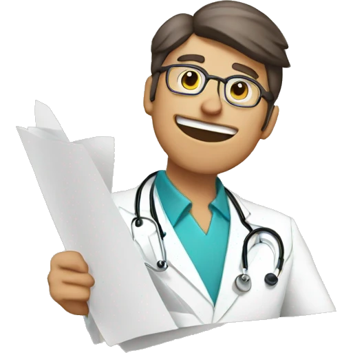 doctor with papers emoji