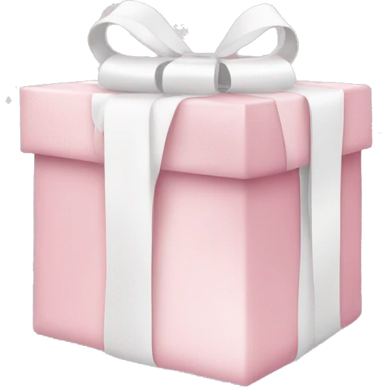 Light pink Christmas gifts under a white Christmas tree  emoji