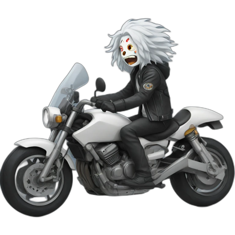 Tomura shigaraki riding motorcycle emoji