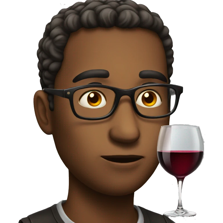 side eye with a wine glass emoji