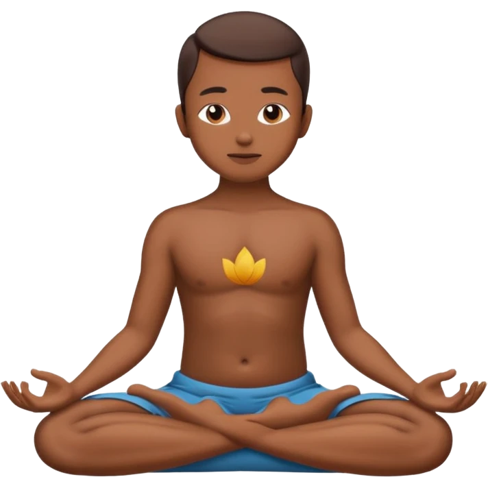 сидит в позе лотоса emoji