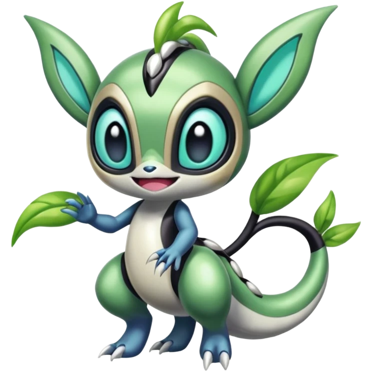 Colorful Shiny Exotic Meloetta-Palkia-Virizion-Venom-Stitch-Fakémon-creature-hybrid emoji