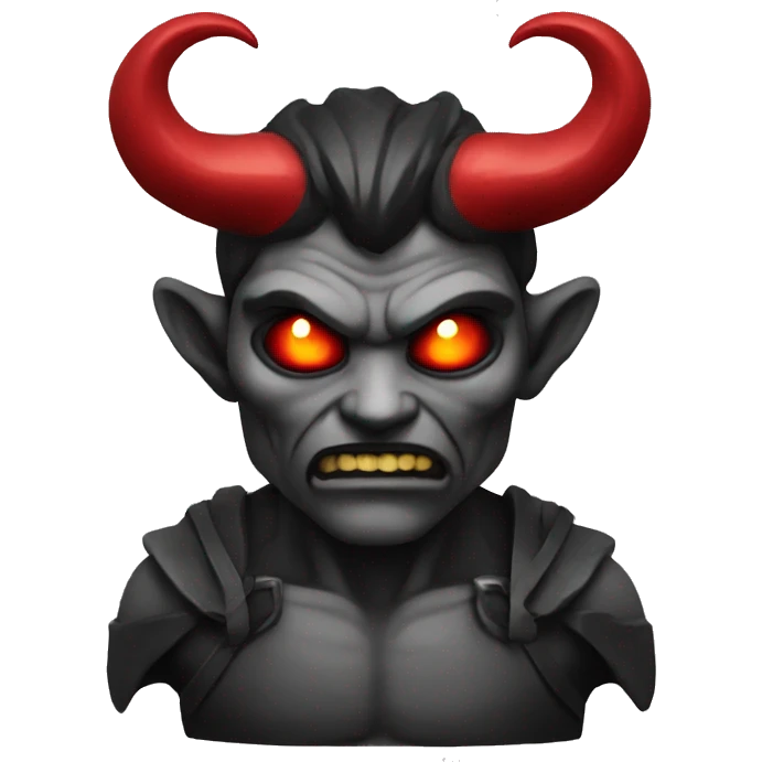 Demon color black/gray with red emoji